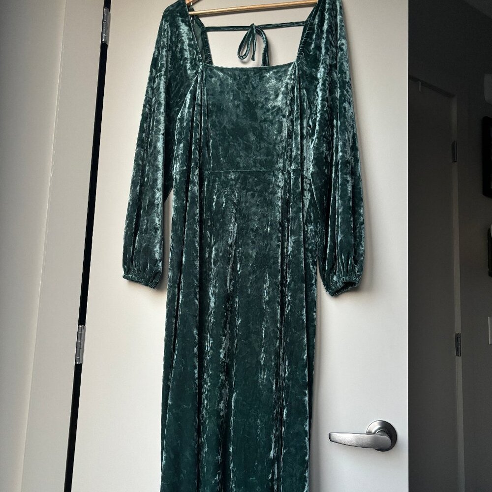 Green velvet Ava & Viv 1X Dress